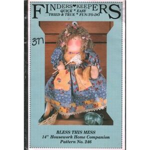 Finders Keepers Bless This Mess 14 Inch Folk Doll Sewing Pattern 246 Pegi White